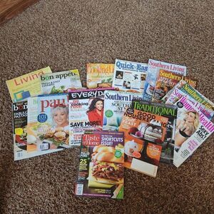 17 magazines Paula Deen everyday Rachel Ray living bon appetit Southern living